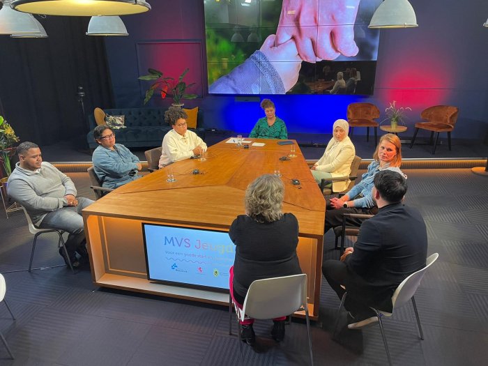 panelleden spreken met elkaar na afloop van het webinar